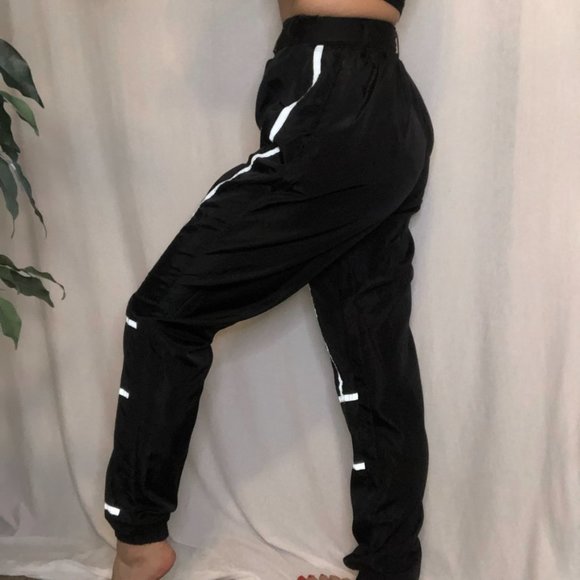 Black Reflective Streetwear Joggers - Picture 7 of 8